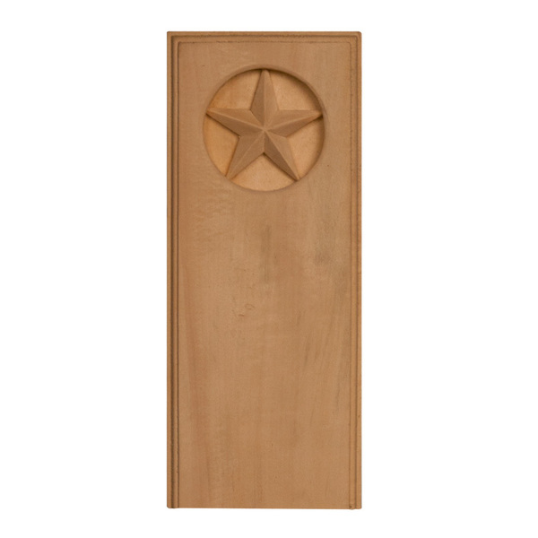 Osborne Wood Products 9 x 3 3/4 x 7/8 Large Oblong Star Block in Rubberwood (pain 892019RW